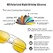 WELUK Night Vision Driving Glasses Polarized Pilot Military Sunglasses for Men Yellow Lens Anti-Glare
