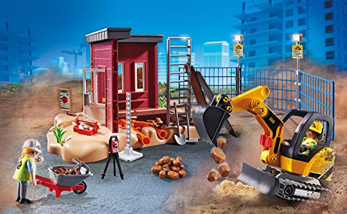PLAYMOBIL City Action 70443 Construction: Small Excavator with Movable Bucket, with rotating attachment and fixable excavator arm, Toy for Children Ages 5+ – Bild 3