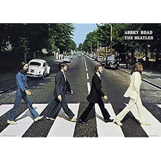 1art1 The Beatles Poster Abbey Road Affiche Murale 91×61 cm - Les Beatles, Paul McCartney, John Lennon, RIngo Starr, George Harrison