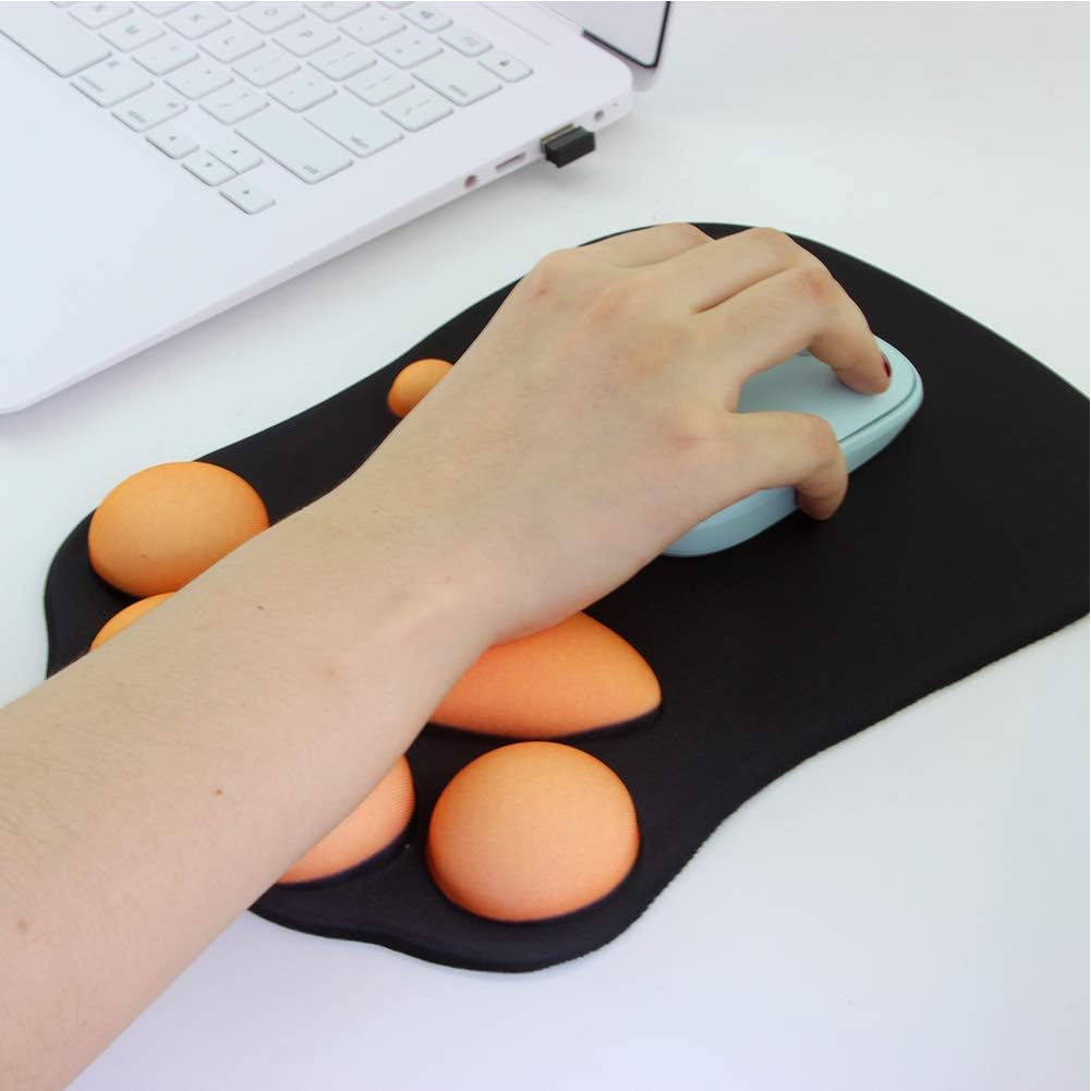 Star-link Cat Paw Mouse Pad with Wrist Support, Portable Ergonomic Anti-Slip Gaming Mouse Mat Cartoon Cute Cats Paw Soft Silicone Gel Rests Wrist Cushion Rest Micemat Comfort Mousepats (10.6×8.0) - Image 3