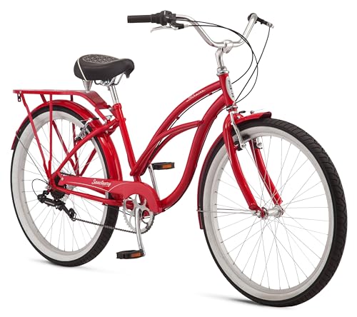 Schwinn Sanctuary 7 Cruiser Bike, 26 Inch Bike for Women and Men, 7-Speed Beach…