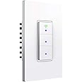 SANA Smart Light Switch,WiFi Wall Light Switch, Easy Installation and APP Control, Compatible with Alexa and Google Home, No Hub Required (3 Switches in 1 Gang)
