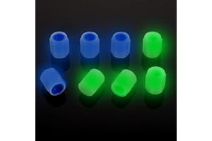 SUMAJU 8 Pcs Tire Valve Stem Caps, Glowing Tire Air Caps Cover Car Caps Accessories for Car Truck Motorcycles Bike Xmas Decor
