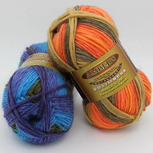 Celine lin One Skein Thick Wool Economy Hand knitting Yarn 100g,Multi