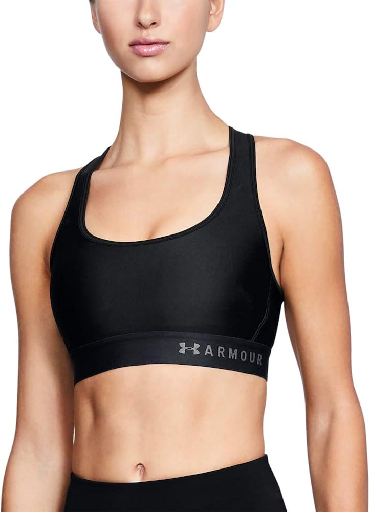 Under Armour Women's HeatGear Armour Mid Impact Crossback Sports Bra: Clothing
