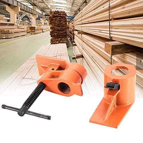 Heavy Duty 1 inch Pipe Clamp Jaws Vise Fixture Set Woodworking Tool Kit Water Pipe Clamp - Thumbnail 4