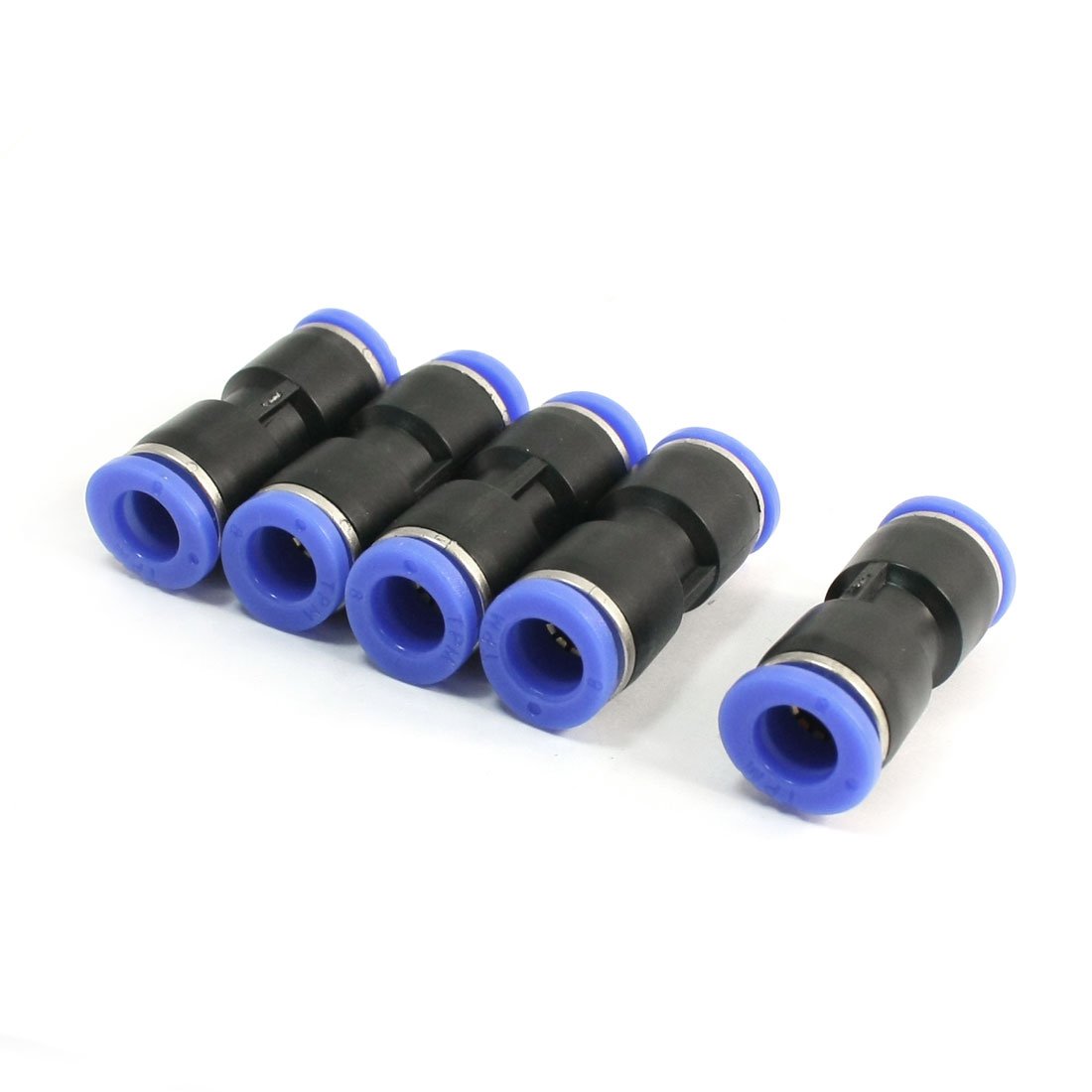 uxcell 5pcs Pneumatic 8mm to 8mm Straight Push in Connectors Quick Fittings 38mm Length