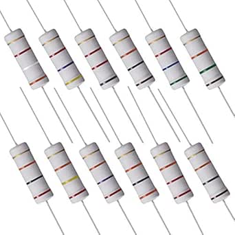 Uxcell 60pcs 5w Metal Oxide Film Resistor 3 9k 4 7k 5 6k 8 2k 10k 15k 18k 20k 22k 24k 27k 30k Ohm Industrial Scientific