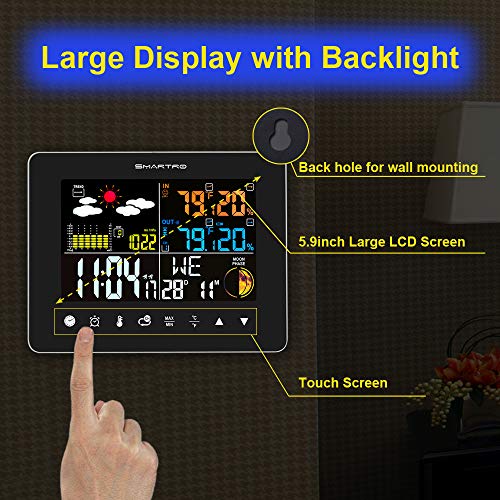 SMARTRO Wireless Indoor Outdoor Thermometer, Weather Station Color