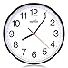 Hippih clock Black Wall Clock Silent Non Ticking Quality Quartz (1- Red)