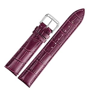 purple leather watch strap