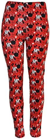 Disney Junior's Vintage Minnie Mouse and Bow All Over Legging Pants (L)