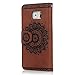 Badalink A11 Case,Galaxy A11 Case - Wallet 3D Embossed Flower Magnetic Flip Cover PU Leather Kickstand Card Holders Soft TPU Inner Case Hand Strap & Dust Plug & Stylus Brown