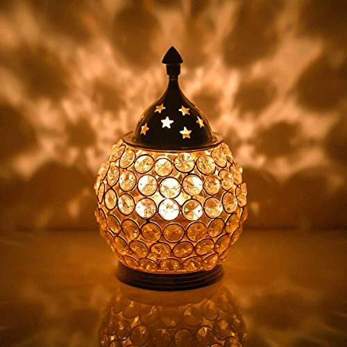 BrassLine Brass Akhand Diya Diamond Nag Deep Dia In Oval Shape (7 inch)