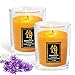 XYUT Lavender Scented All Natural 100% Pure Beeswax Aromatherapy Candle Made with Essential Oil, 4 oz – Great for Home Bathroom Living Room Office Study Yoga Spa-Pack Set of 2 Candlesthumb 1