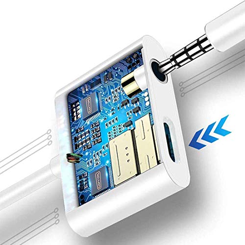 (Apple MFi Certified) Headphone Splitter Lightning to 3.5mm Jack Adapter 2 in 1 Charger Accessories Cables & Audio Connector Earphone Splitter Adaptor Compatible for iPhone Xs/XR/ 8/8 P/X / 7& All iOS - Thumbnail 2