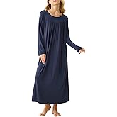 Latuza Women's Soft Viscose Long Sleeves Nightgown