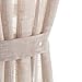 jinchan Sheer French Door Curtains Linen Textured French Door Panel 40 inches Long Curtains for French Doors with Single Tieback Taupe 1 Panel