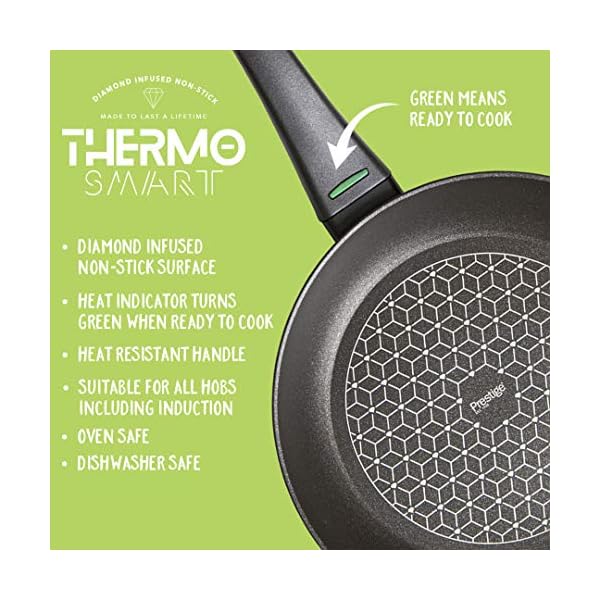 Prestige--Thermo-Smart--Pots-and-Pans-Set--5-Piece-Cookware-Set-Non-Stick--Induction-Gas-and-Electric-Hobs Prestige Thermo Smart Non Stick Pots and Pans Set of 5 with Heat Indicators - Suitable as Induction Hob Pan Set, PFOA…