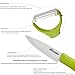 Hitecera Ceramic Veggie Fruit Knife and Peeler Ultra Sharp Lightweight-No Rust and Metal Taste,Great Kitchen Tool Set for Precise Cutting, Peeling,Keeping Original Taste and Color