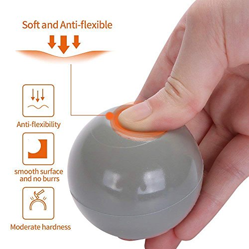 Wonder Space Soft Pit Balls, Chemical-Free Crush Proof Plastic Ocean Ball, BPA Free with No Smell, Safe for Toddler Ball Pit/ Kiddie Pool/ Indoor Baby Playpen, Pack of 100 (Light Grey)