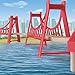 Hape Wooden Railway Extended Double Suspension Bridge Train Set