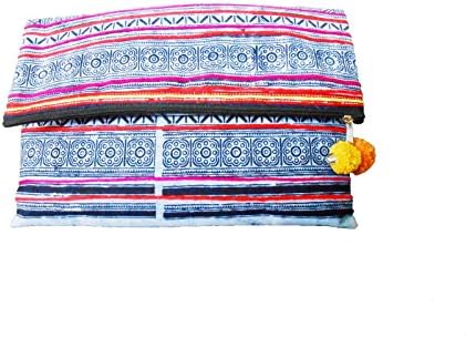 Women's Clutch Bag Tribal Patterned Candle Fabric Handbag Foldable Scalable
