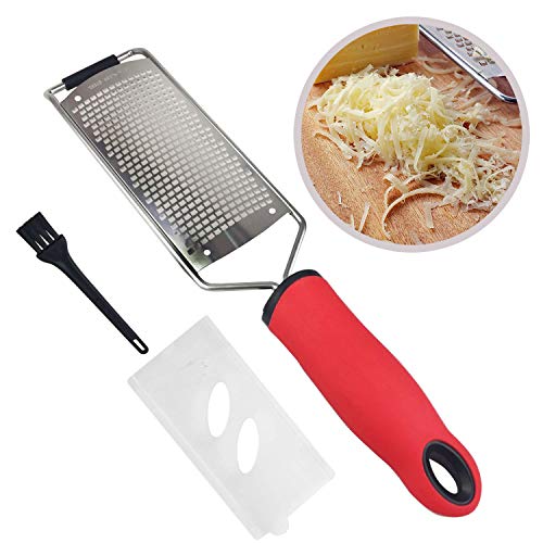 Premium Cheese Grater Citrus Lemon Zester Hand Grater Stainless Steel Blade Protect Cover Brush Dishwasher Safe Easily Shreds & Grates Vegetables Hard Cheeses Parmesan Other Foods Perfect - Thumbnail 7