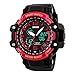 Skmei 0990 3ATM Water Resistant Digital & Analog Sports Watch with Soft Plastic Strap (Black + White)
