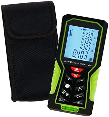 Kibeland New Portable Laser Distance Meter with Max/Min Value Display 40m(131ft) Rangefinder Tester Measuring Distance Area Volume, Data Storage