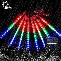 JMEXSUSS Solar Multicolor Meteor Rain Lights, 30cm