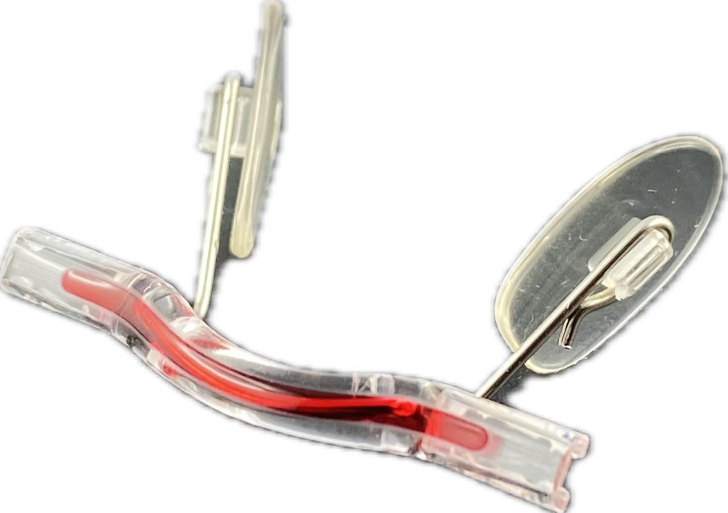 Switch It! Original Universal Nose Bridges & Comfort Pads for Switch It! Glasses - Perfect Fit, Skin-friendly, Durable, With stripes red 645 — image 1