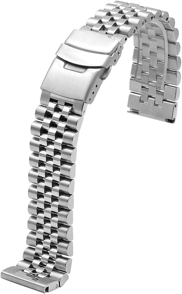 Kai Tian Compatible for Samsung Galaxy Watch 46mm Gear S3 Frontier Gear S3 Classic Quick Release 22mm Watch Straps Tapered Strap for Men Women Silver - Image 4