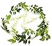 5pack Flower Garland Artificial Wisteria Garland Vines Faux Wisteria Vine Fake Hanging Flowers for Wedding Floral Decor-Total 33ft (White)