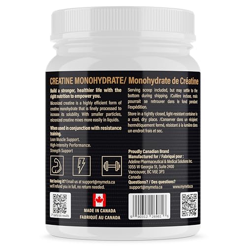 METALIFE 100% Pure Creatine Monohydrate Powder 200 Servings, Micronized Powder, Muscle Growth, Unflavored, Ideal for Athletes & Fitness Enthusiasts, Third Party lab Tested, Vegan, 1000 g