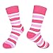 HOT FEET Kids Thermal Socks – Warm Winter Socks for Boys & Girls, Cozy & Insulated, Thick Heated Sock 2 Pack, shoe size 2-6, Pink Star and Pink Stripe