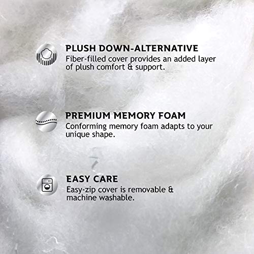Sealy Essentials Down Alternative & Memory Foam Pillow, Standard/Queen