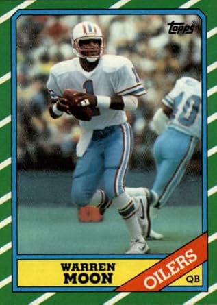Amazon Com 1986 Topps Football Card 350 Warren Moon Collectibles Fine Art