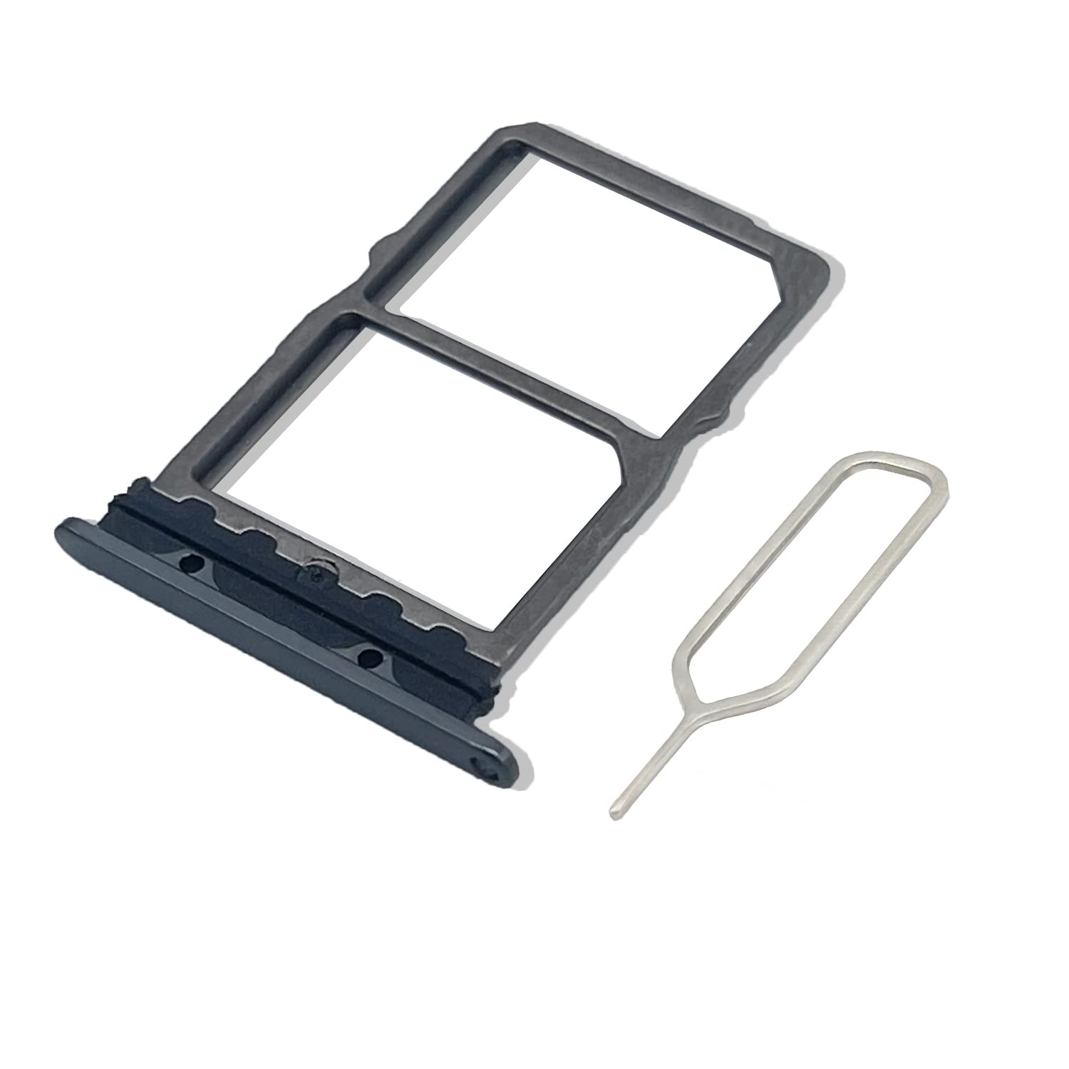 Eonpam Original DUAL SIM Card Slot Tray Holder Replacement for (Huawei Mate 20) Incl SIM Pin (Black)