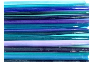 Devardi Glass Handmade Lampwork, Beadmaking Glass Rods, COE 104 Blues Mixed 1 Lb