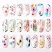 Warm Girl 20pcs Color 3D Flower Design Nail Sticker Decal DIY Nail Art Decoration Kit