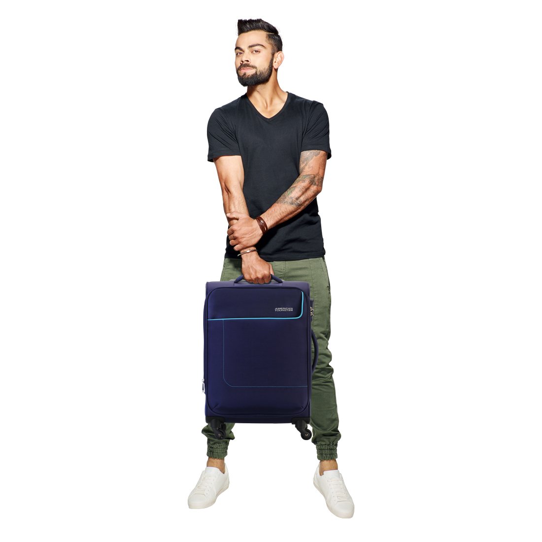 American Tourister Polyester 80 cm Navy Softsided Suitcase (AMT JAMAICA