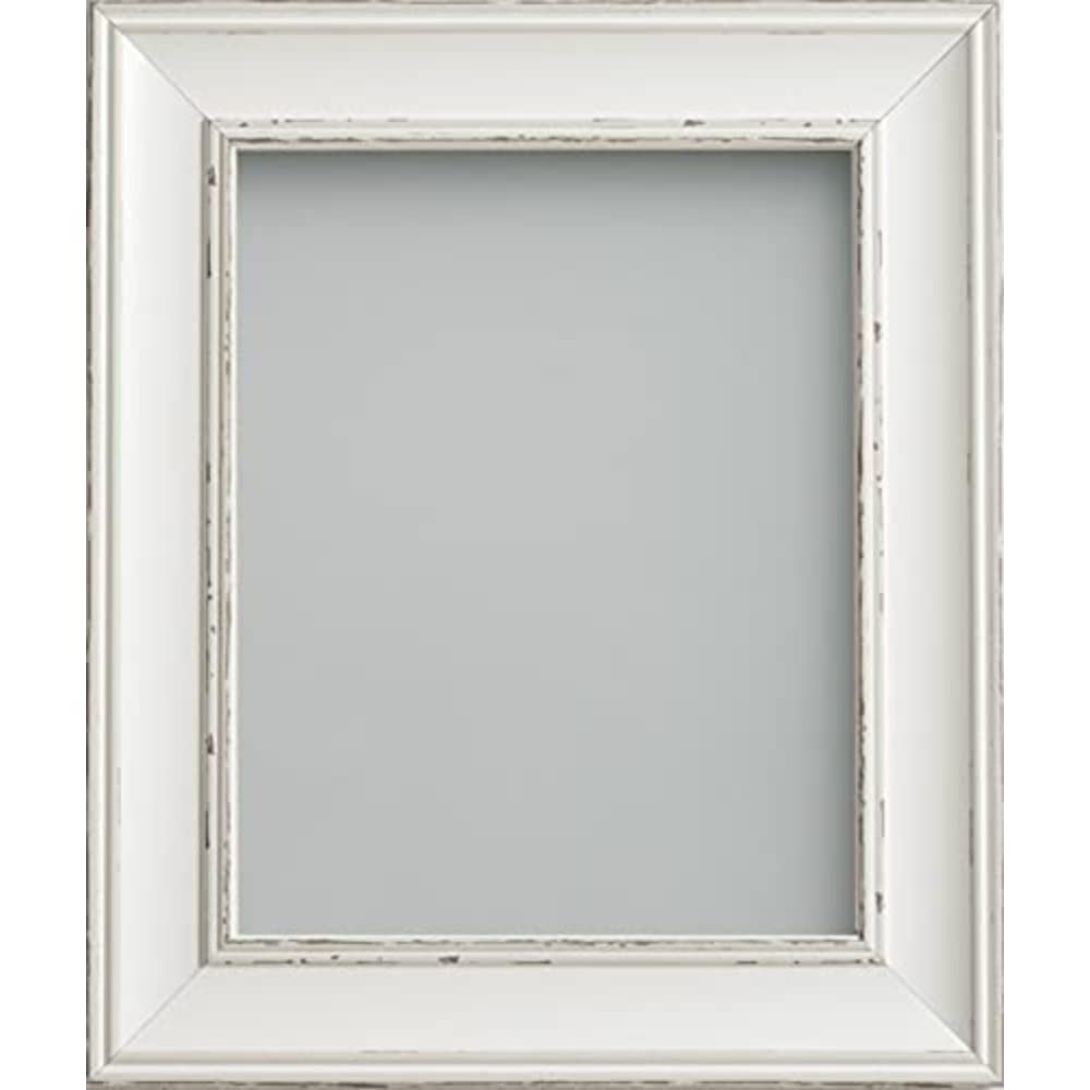 Frame Company Brooke White Photo Frame, A4 (11.75x8.25 *Choice of Size* Fitted with Real Glass)