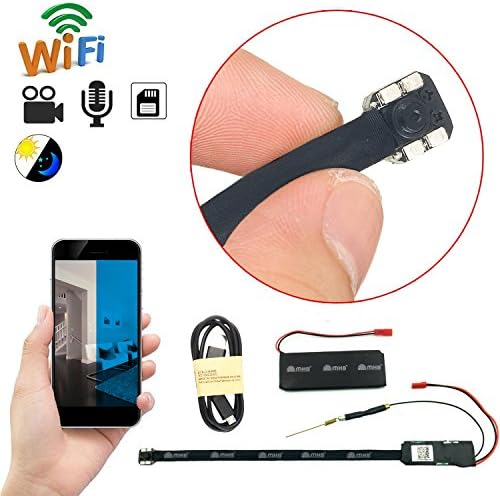 M MHB Mini Hidden 1080P HD infrared night vision camera HD Camera Digital Video Camera SERIES 2 wireless WiFi surveillance camera Remotely real-time Motion detecting (Supports 32GB Micro SD Card)