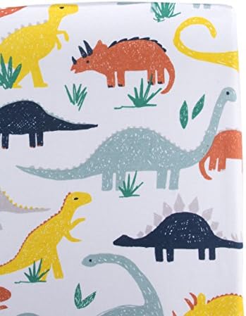 Organic Cotton Muslin Changing Pad Table Cover Liner (100% GOTS) By Captain Silly Pants: Soft &amp; Comfortable, Hypoallergenic Topper For Babies &amp; Toddlers, Cute Designs, Boys &amp; Girls, Dinosaur