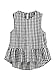 Romwe Women's Cute Sleeveless Keyhole Back Ruffle Hem Peplum Blouse Top Black M