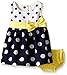 Bonnie Baby Baby Girls' Sleeveless Printed Poplin Dot Nautical Dress