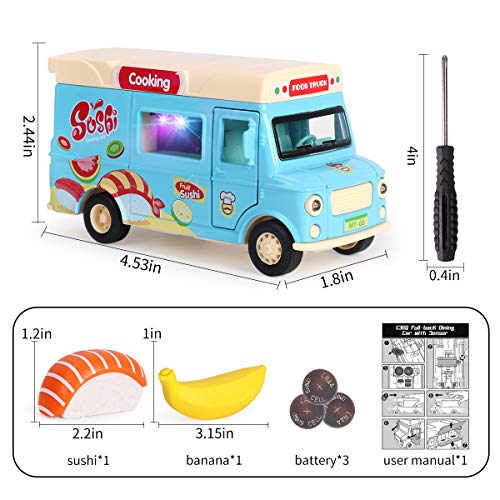 image for REMOKING Alloy Dining Car Toy, Educational Stem Pull-Back Magnetic Ind