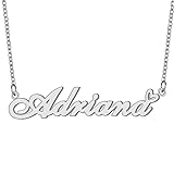 Adriana Personalized Name Necklaces Silver