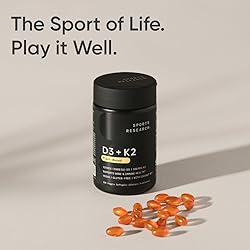 Sports Research® Vitamin D3 + K2 with Coconut MCT